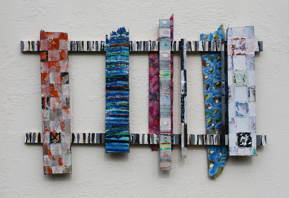 Uk Riot by Mark Painter — Mixed Paint on Reclaimed Wood (2011)