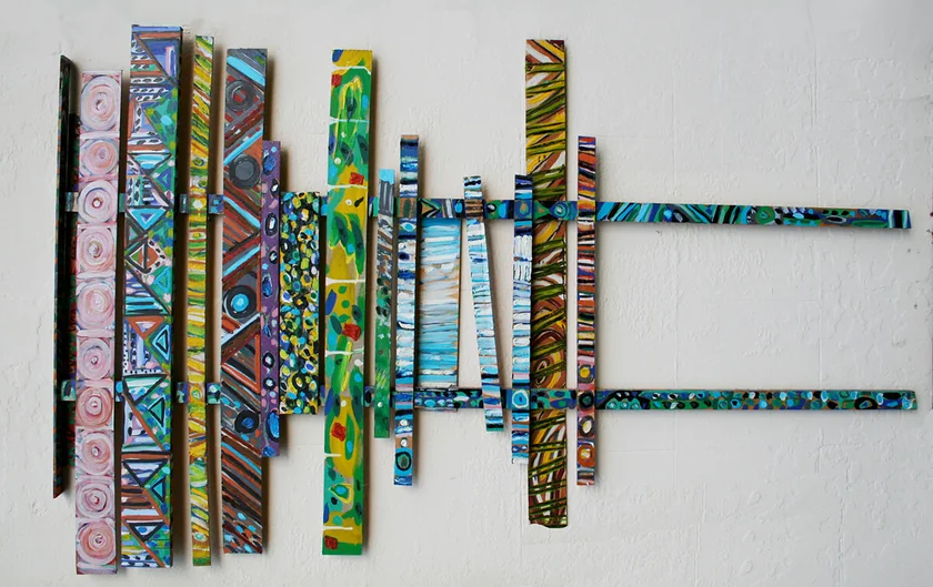 1957 by Mark Painter — Mixed Paint on Reclaimed Wood (2005-11)