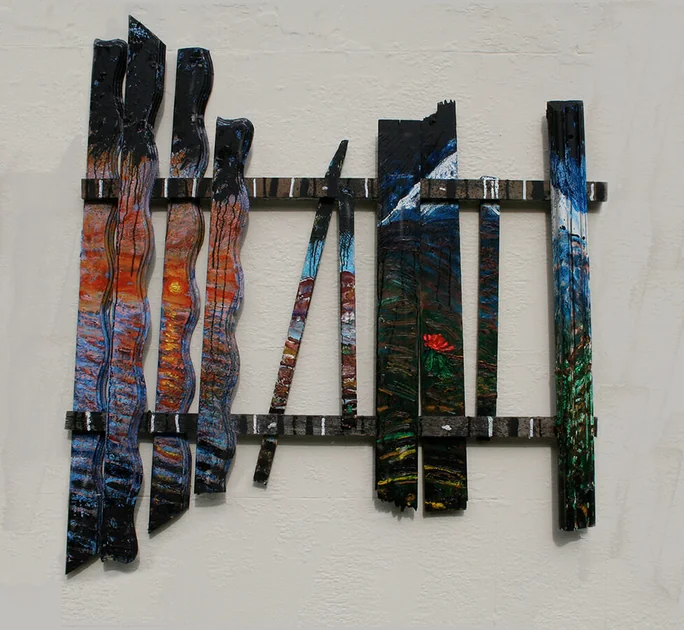 1984 by Mark Painter — Mixed Paint on Reclaimed Wood (2005-11)