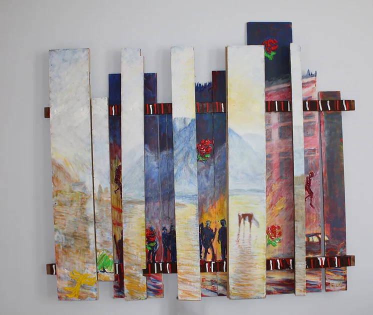 1986 by Mark Painter — Mixed Paint on Reclaimed Wood (2005-11)