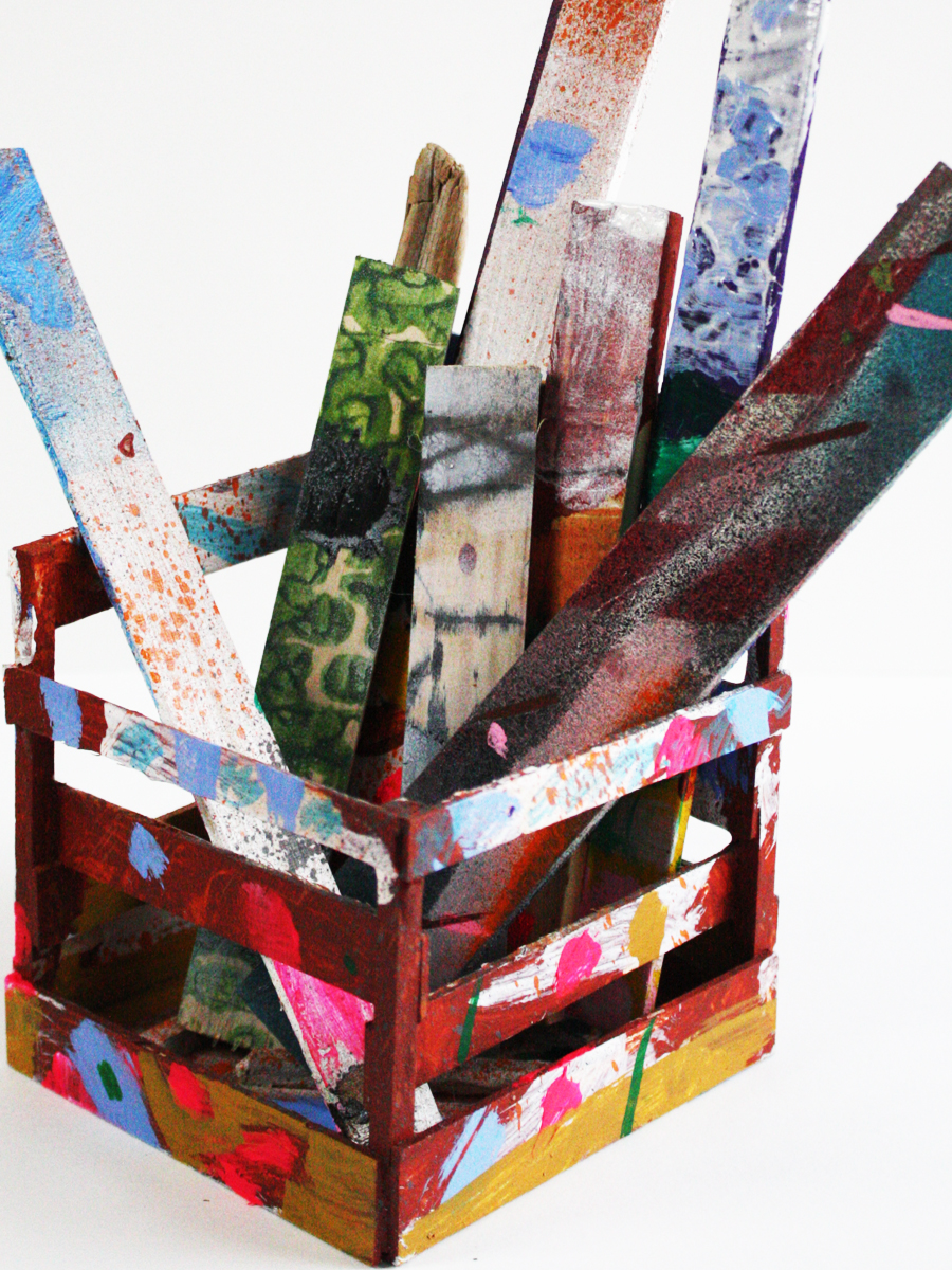 Mark Painter's Splinter Crates - Contained sculptures of reclaimed wood