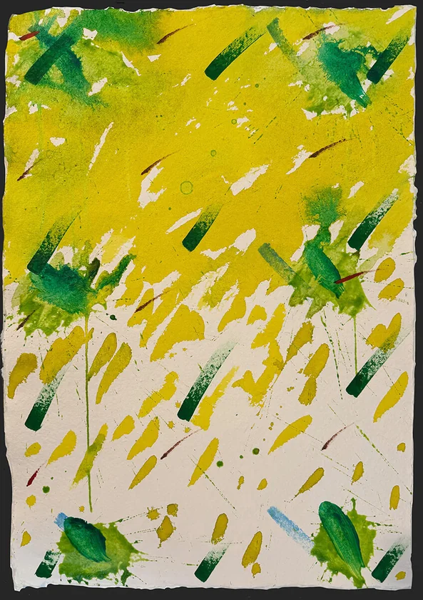 Sunshine by Mark Painter — Acrylic and Ink on Paper (2024)