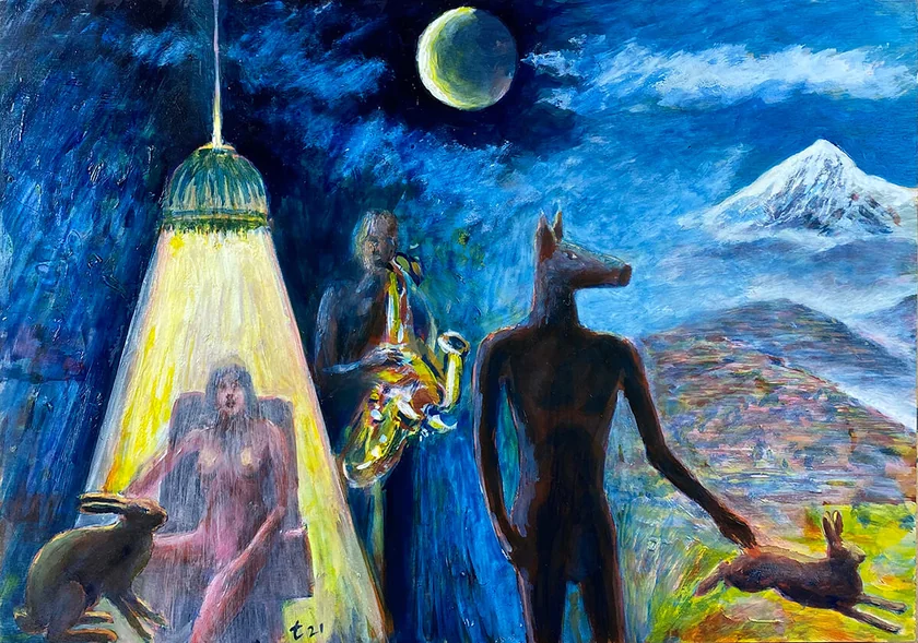 All Those Yesterdays by Mark Painter — Oil on Wood (2021)