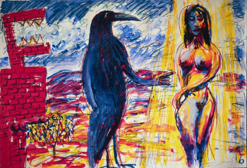 Nepali Princess by Mark Painter — Acrylic on Paper (1995)