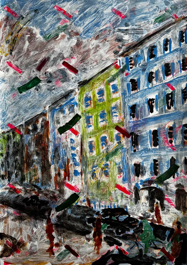 Venturing Out by Mark Painter — Acrylic on Paper (2025)