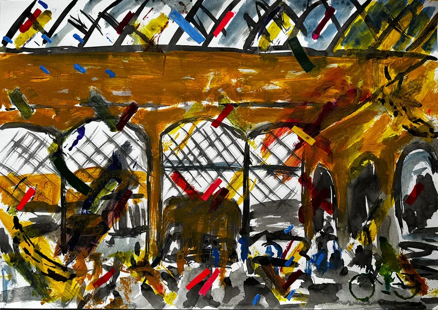 Tourist Advice by Mark Painter — Acrylic on Paper (2025)