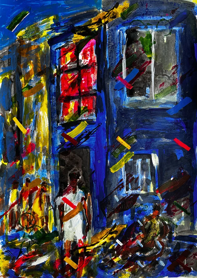 Brothel by Mark Painter — Acrylic on Paper (2025)