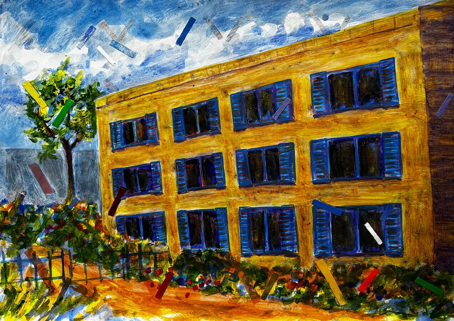Lodging by Mark Painter — Acrylic on Paper (2025)