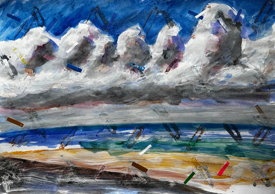 Harbour by Mark Painter — Acrylic on Paper (2025)