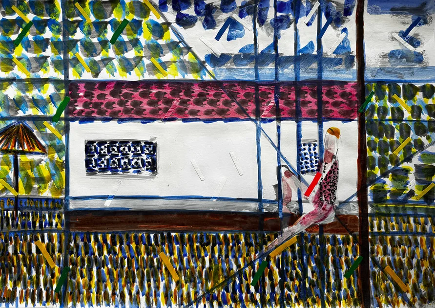 Chalet by Mark Painter — Acrylic on Paper (2025)