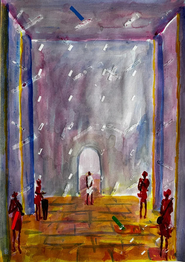 Temple of the Tooth by Mark Painter — Acrylic on Paper (2025)