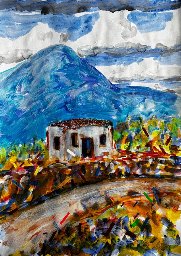 Tea Country by Mark Painter — Acrylic on Paper (2025)