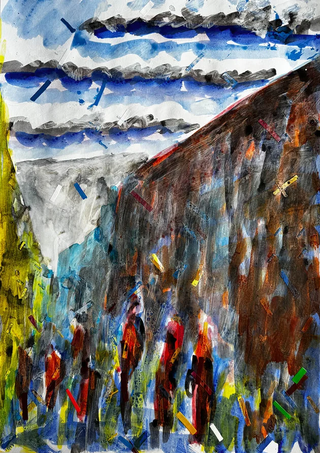 Back to the Beginning by Mark Painter — Acrylic on Paper (2025)
